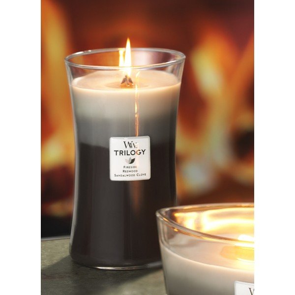 Dišeča sveča WoodWick Warm Wood, čas gorenja 110 ur-image-1