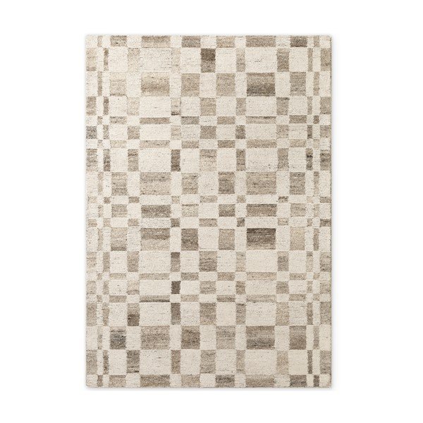 Kremno bela ročno tkana volnena preproga 200x300 cm Boho 1.0 Structa – Vikosa