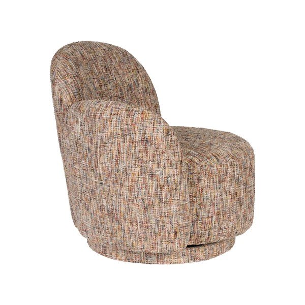 Bež vrtljiv fotelj iz šenilje Rose – Dutchbone