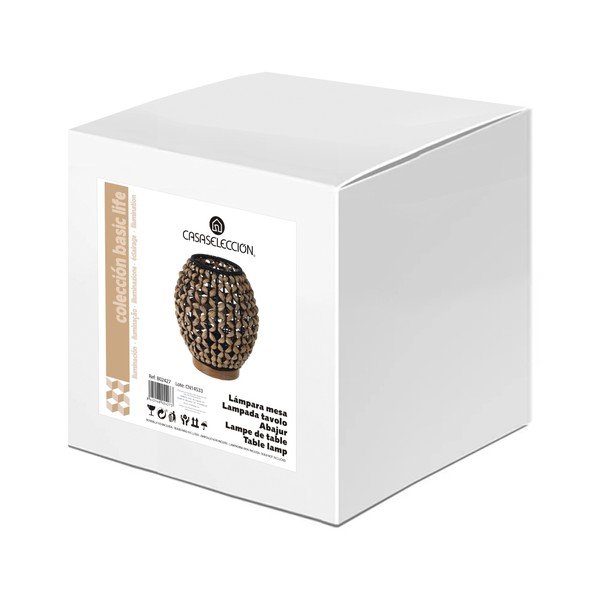 Črna/naravna namizna svetilka s senčnikom iz vodne hijacinte (višina 23 cm) Natural Way – Casa Selección-image-3