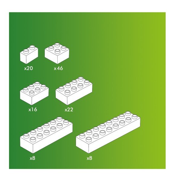 Komplet kock za sestavljanje Hubelino Snow, 120 kosov-image-1