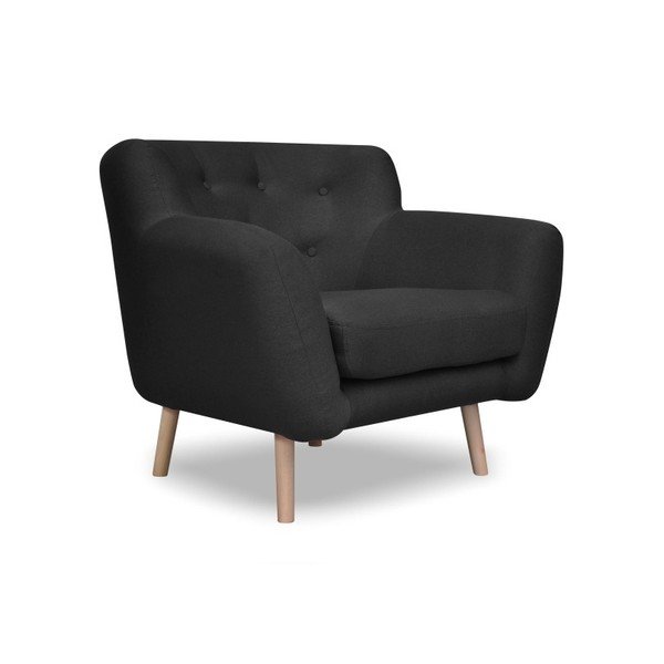 Antracitno siv fotelj Cosmopolitan Design London-image-2