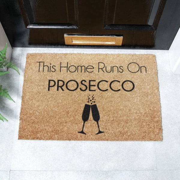 Predpražnik iz kokosovih vlaken 40x60 cm This Home Runs On Prosecco – Artsy Doormats-image-2