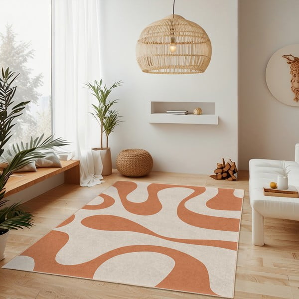 Oranžna pralna preproga 80x150 cm Caramel Latte – Mila Home-image-2