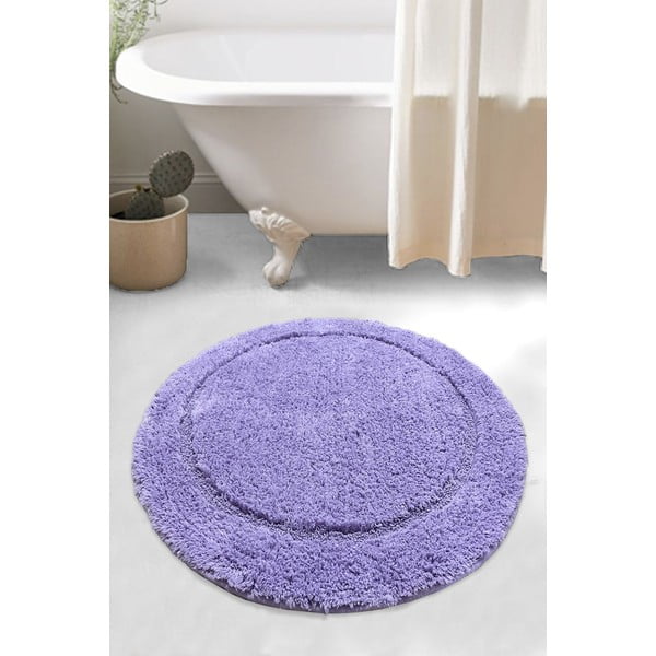 Vijolična kopalniška preproga Wolle – Foutastic