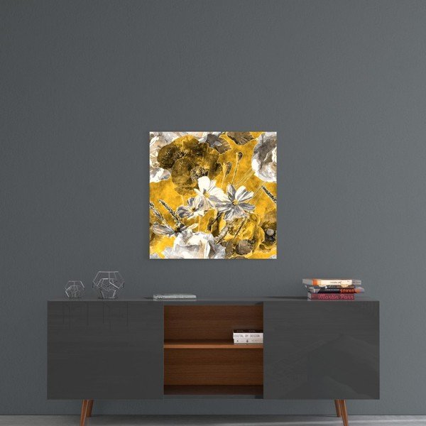 Steklena slika Insigne Daisies, 40 x 40 cm-image-1
