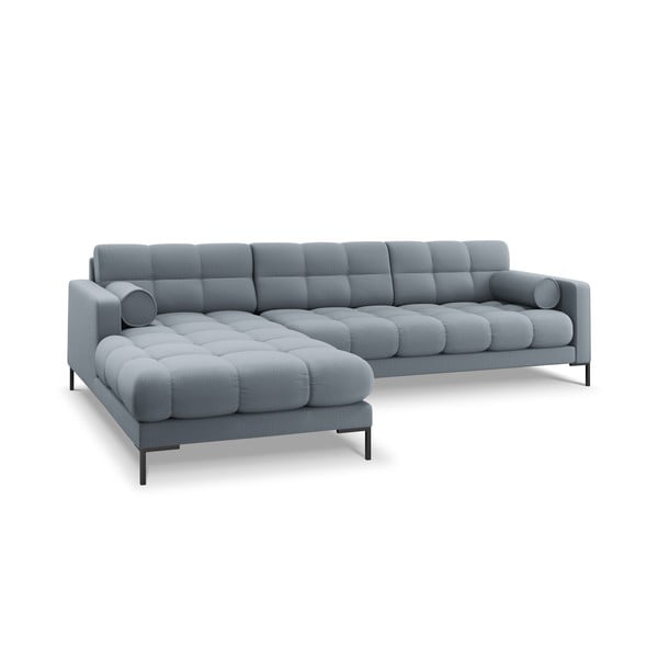 Svetlo modra kotna sedežna garnitura Cosmopolitan Design Bali, levi kot-image-3