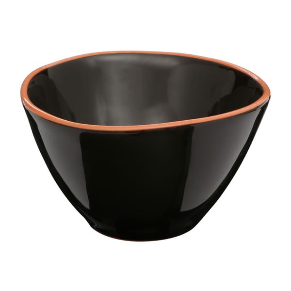 Črno glazirana terakotna skleda Premier Housewares Calisto, ⌀ 16 cm