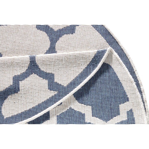 Modro-krem zunanja preproga NORTHRUGS Palermo, ⌀ 200 cm-image-4