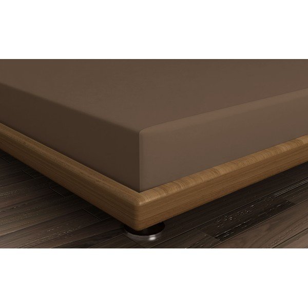 Rjava napenjalna bombažna rjuha 140x200 cm – Mijolnir-image-1