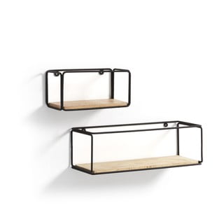 Komplet 2 stenskih polic Kave Home Ness
