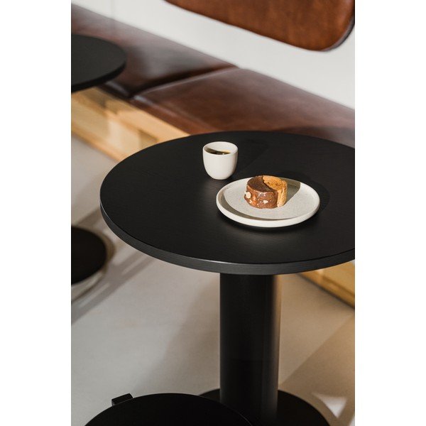 Okrogla jedilna miza z mizno ploščo v hrastovem dekorju ø 80 cm Sool – noo.ma-image-4