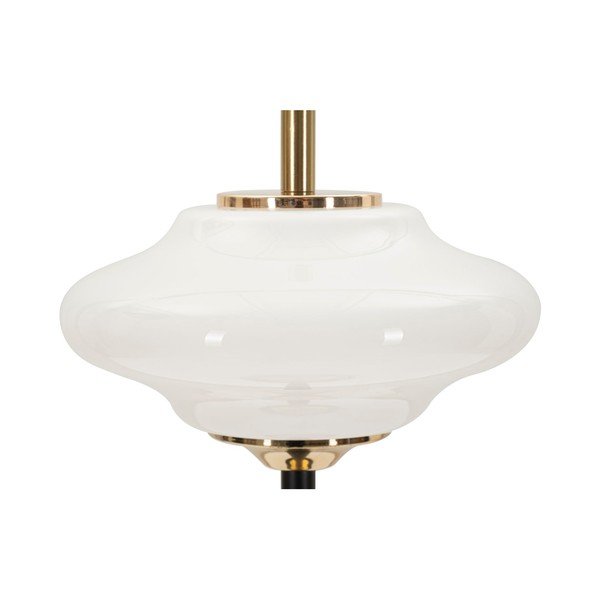 Belo-črna namizna svetilka s steklenim senčilom (višina 46 cm) Vintage – Mauro Ferretti-image-4