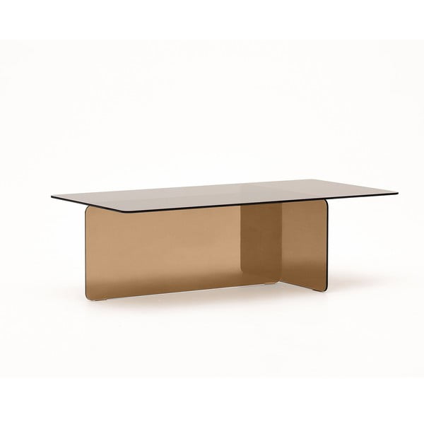 Rjava steklena mizica 60x120 cm Zaren – Kave Home