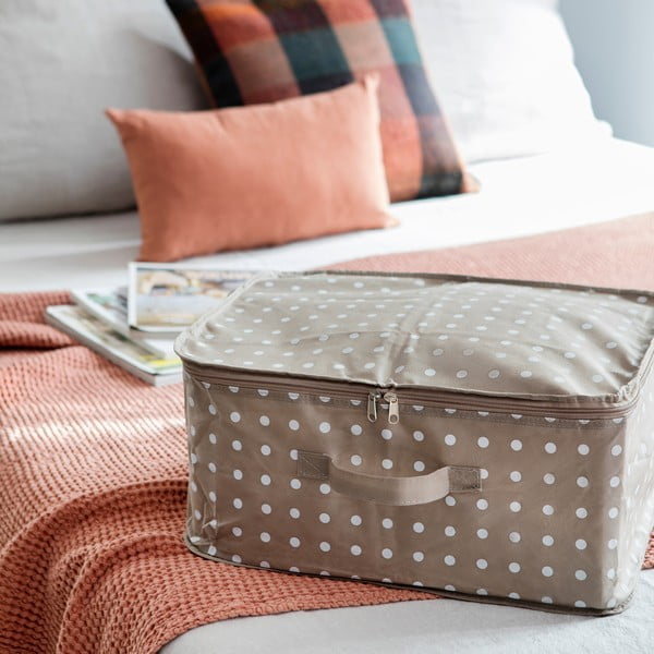 Bež škatla za shranjevanje Compactor Dots, 46 x 20,5 cm-image-1
