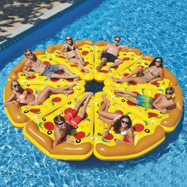Napihljiva vzmetnica InnovaGoods Pizza-image-2