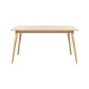 Raztegljiva jedilna miza z mizno ploščo v hrastovem dekorju 150x90 cm Barrali – Unique Furniture