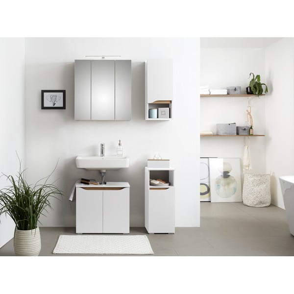 Bela nizka stenska omarica brez umivalnika 60x53 cm Set 857 – Pelipal-image-1