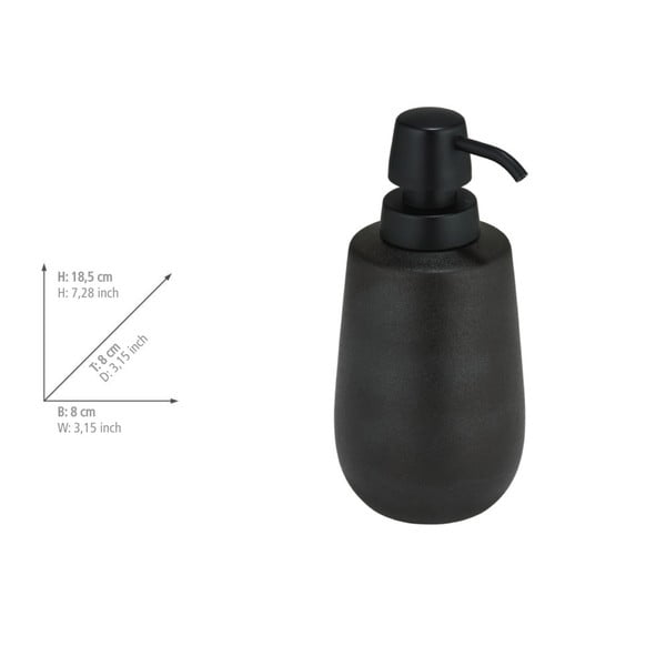 Črn keramičen komplet pripomočkov za kopalnico Nerno – Wenko-image-4