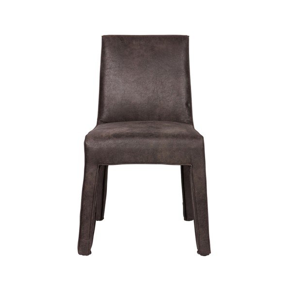 Komplet 2 črnih usnjenih stolov BePureHome Cocoon-image-1