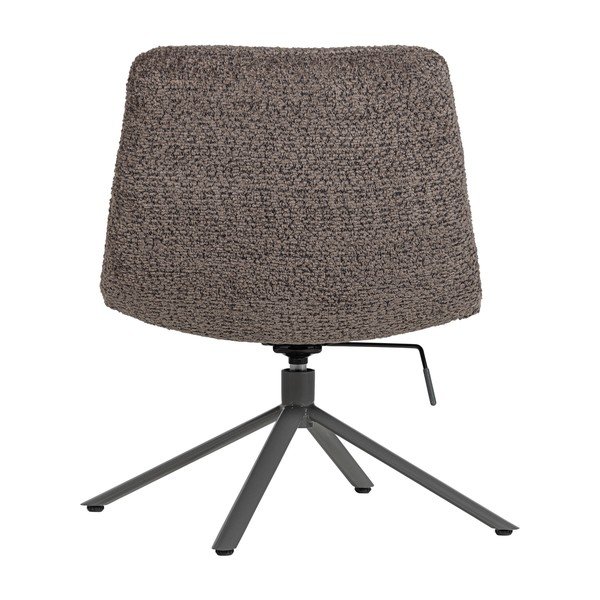 Rjav vrtljiv fotelj iz tkanine bouclé Soren – WOOOD-image-4