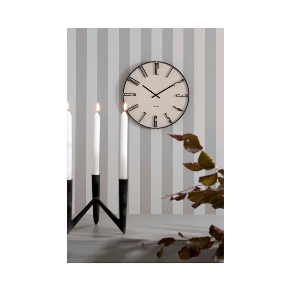 Bela stenska ura Karlsson Sentient, ⌀ 40 cm-image-2