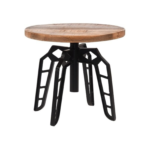 Zložljiva mizica z zgornjim delom iz mangovega lesa LABEL51 Pebble, ⌀ 45 cm