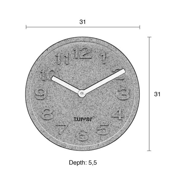 Stenska ura Zuiver Cork, ø 31 cm-image-1