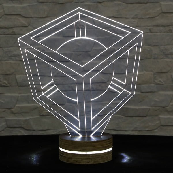 3D namizna svetilka V škatli