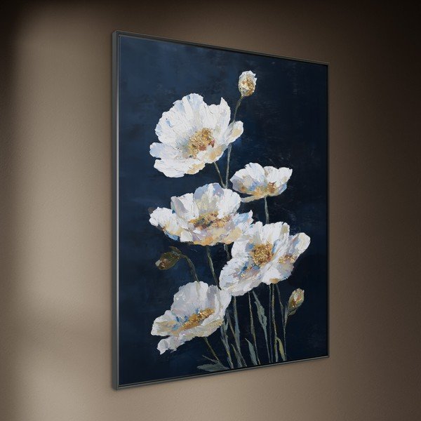 Tiskana slika z okvirjem 60x80 cm White Poppies – Styler-image-2