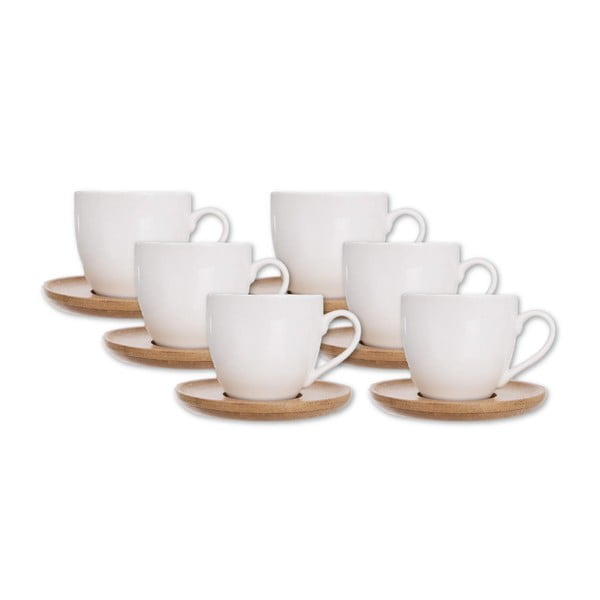 Bele porcelanske skodelice v kompletu 6 kos 125 ml Whiteline - Orion