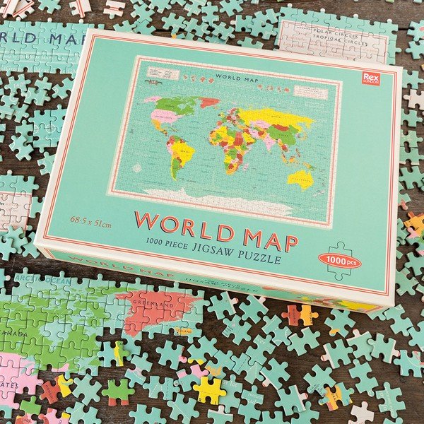 Sestavljanka (število koščkov 1000) World Map – Rex London-image-1