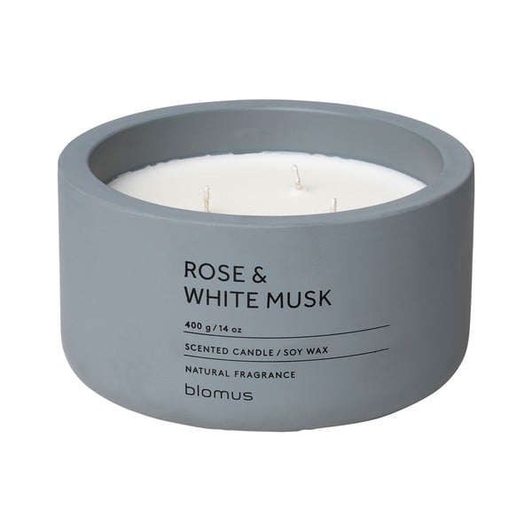 Dišeča sveča iz sojinega voska čas gorenja 25 h Fraga: Rose and White Musk – Blomus