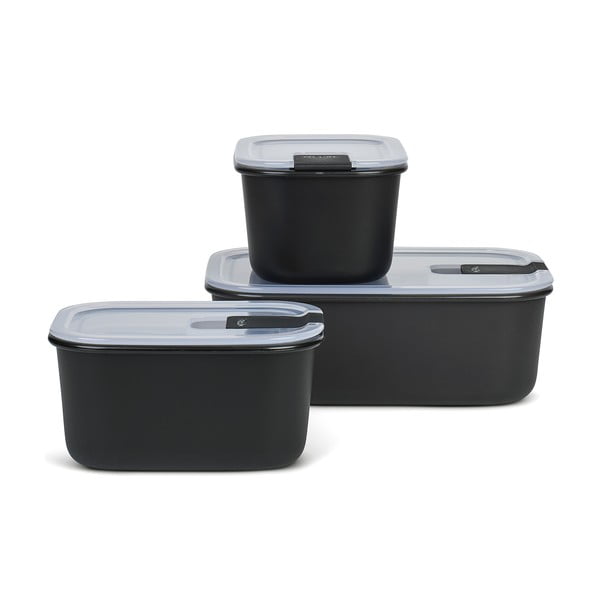 Posode za malico v kompletu 3 ks Nordic black – Mepal