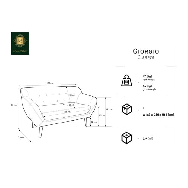 Vijoličen dvosed Mazzini Sofas Amelie-image-1