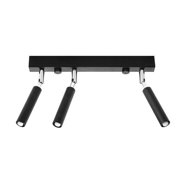 Črna stropna svetilka Sollux Tiden Trio