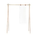 Stojalo iz borovega lesa z ogledalom Karup Design Hongi Natural