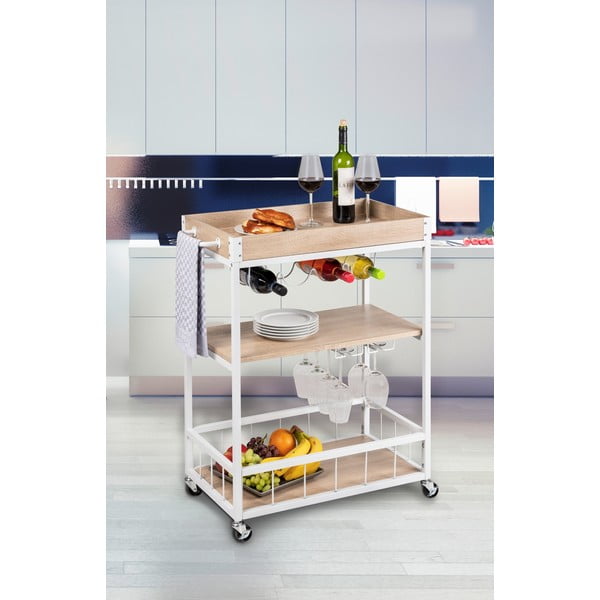 Servirni voziček na kolesih 40x80 cm Rustico – Wenko-image-1