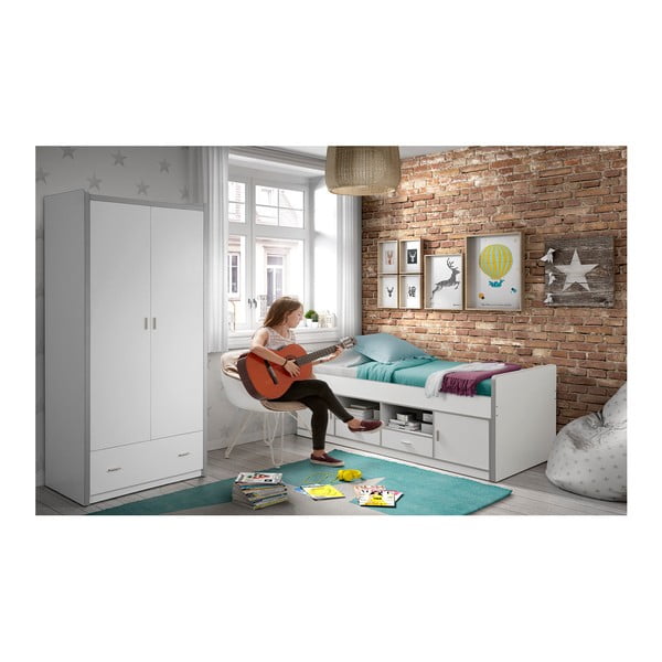 Bela garderobna omara Vipack Bonny, 202 x 96,5 cm-image-2