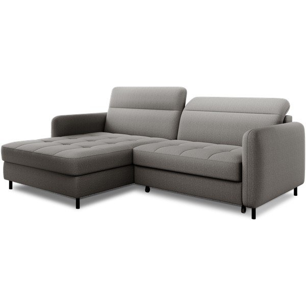 Siva žametna raztegljiva/s prostorom za shranjevanje kotna sedežna garnitura (levi kot/z ležalnikom) Gomsi – ELTAP-image-2