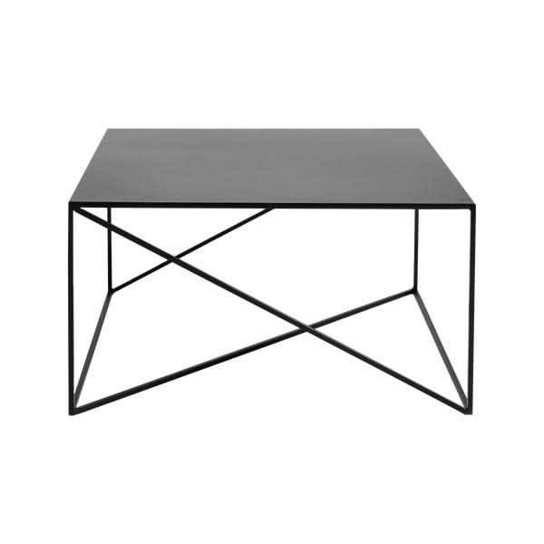 Črna kavna miza CustomForm Memo, 100 x 100 cm
