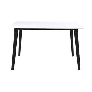 Bela jedilna miza s črno konstrukcijo Bonami Essentials Vojens, 120 x 70 cm