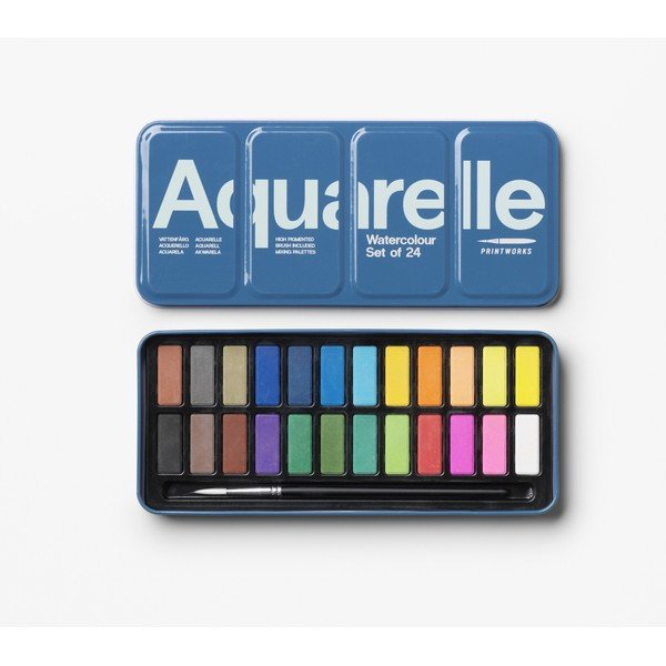 Vodene barvice v kompletu  Aquarelle – Printworks