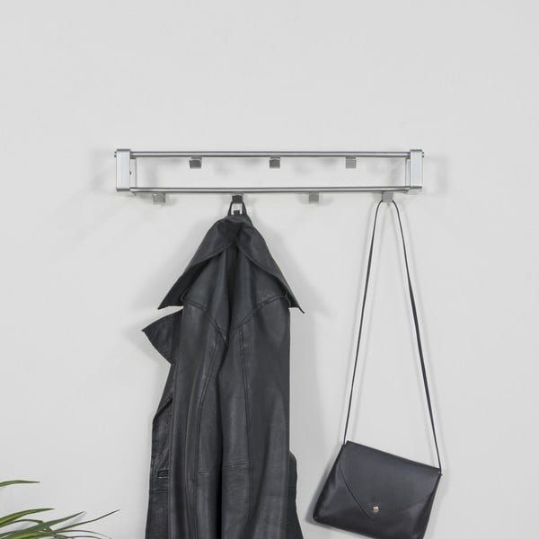 Kovinski stenski obešalnik v srebrni barvi 60 cm Rex – Spinder Design-image-1