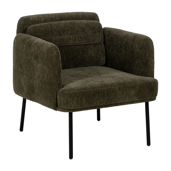 Zelen fotelj iz šenilje Bind – Ixia