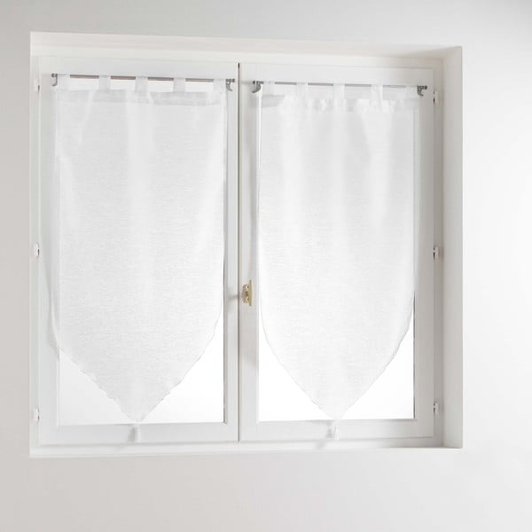 Bele prosojne zavese iz tančice v kompletu 2 ks 45x90 cm Lissea – douceur d'intérieur