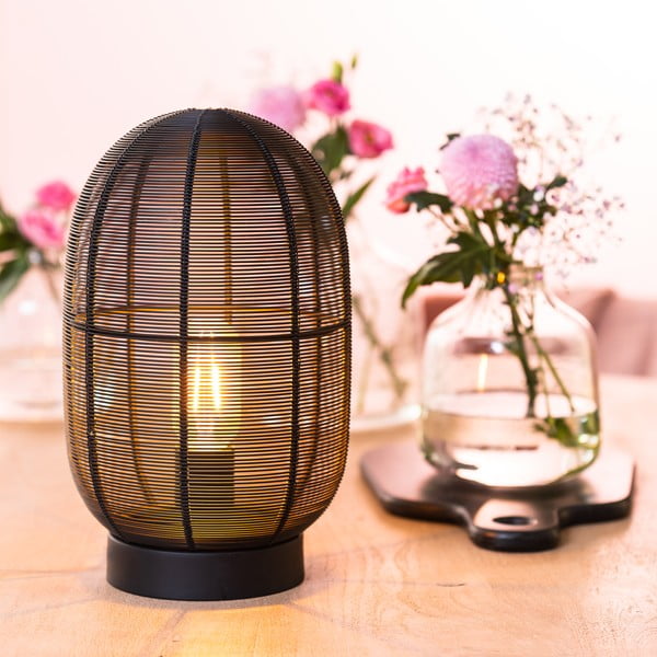 Črna namizna svetilka (višina 30 cm) Ophra - Light & Living-image-2