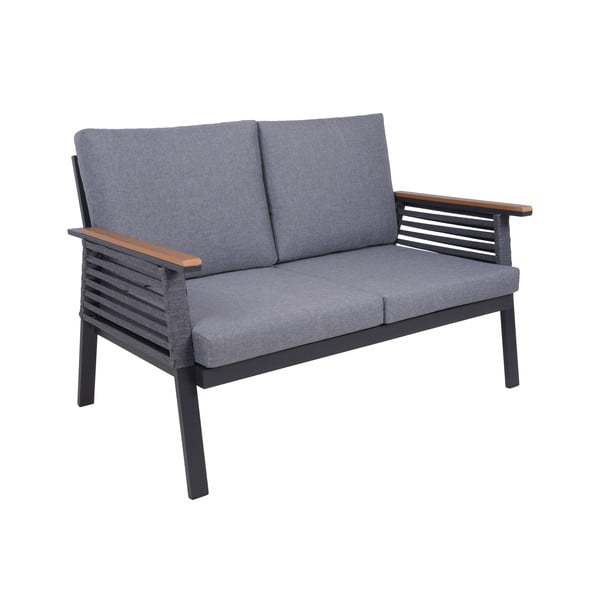 Temno siva aluminijasta vrtna garnitura za 4 osebe Denia – Garden Pleasure-image-2