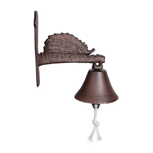 Stenski zvonec iz litega železa Esschert Design Ježek