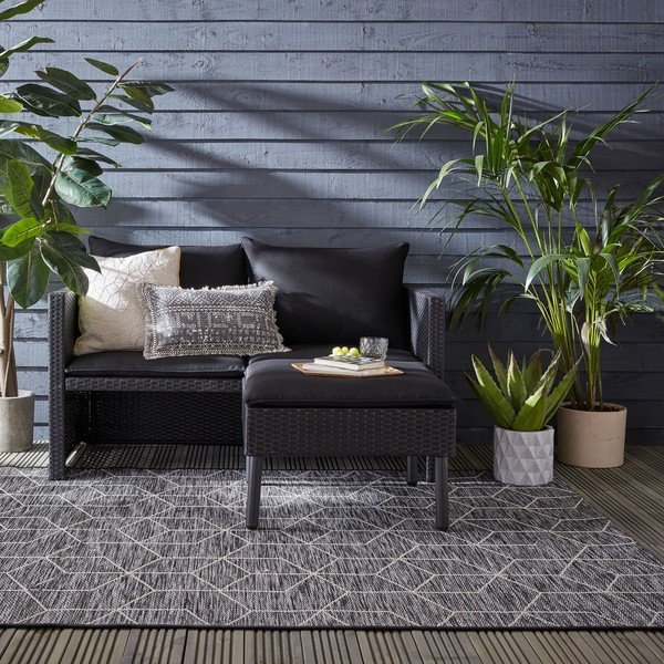 Siva zunanja preproga 170x120 cm Napoli - Flair Rugs-image-1